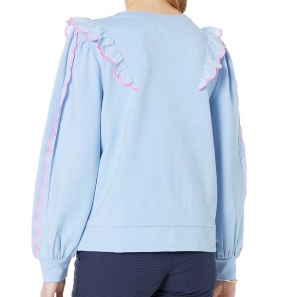 Lilly Pulitzer • Suzy Scalloped Ruffle Sweatshirt - Picture 4 of 13